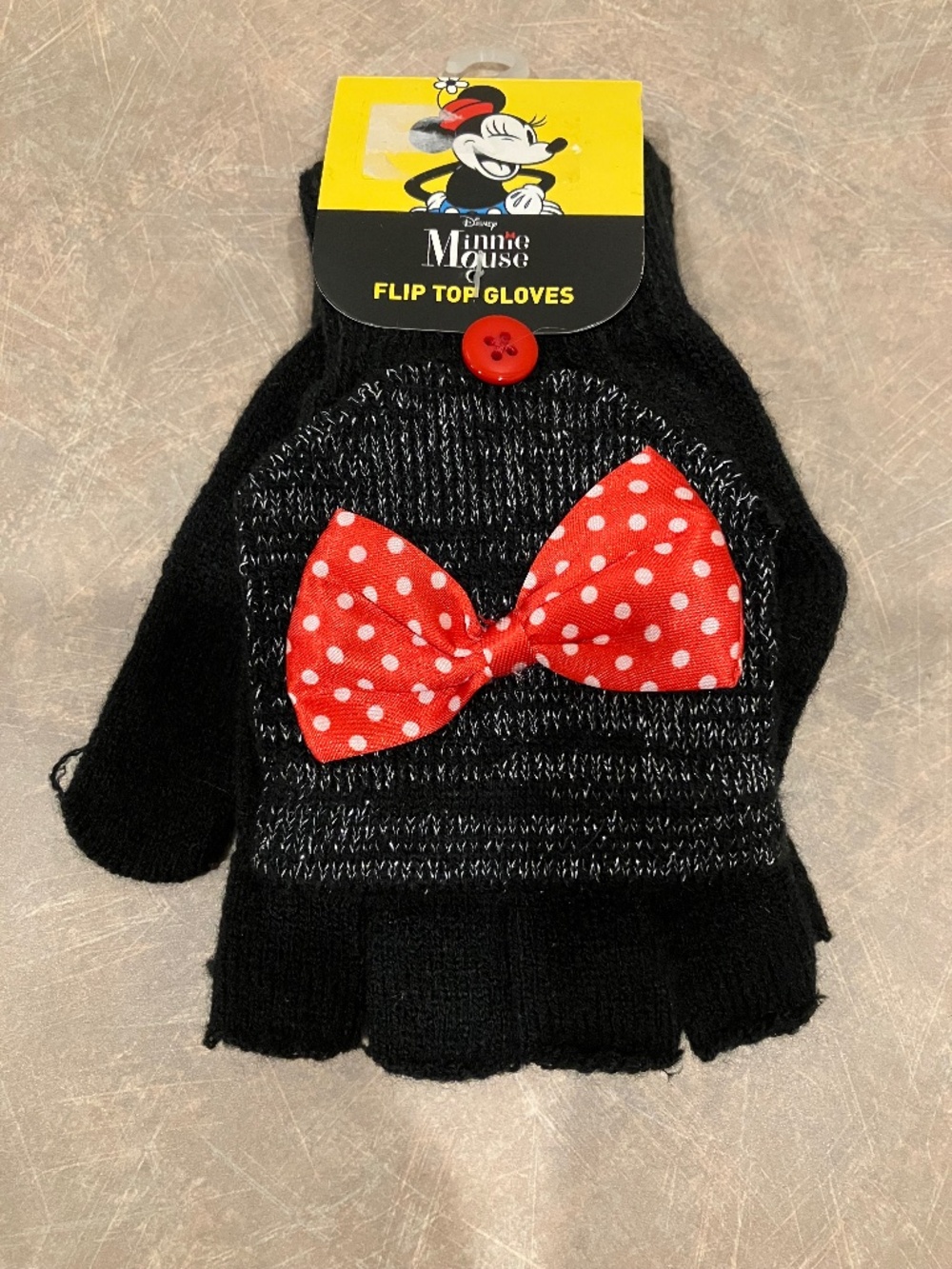 NWT Minnie Mouse Kid’s Flip-Top Gloves